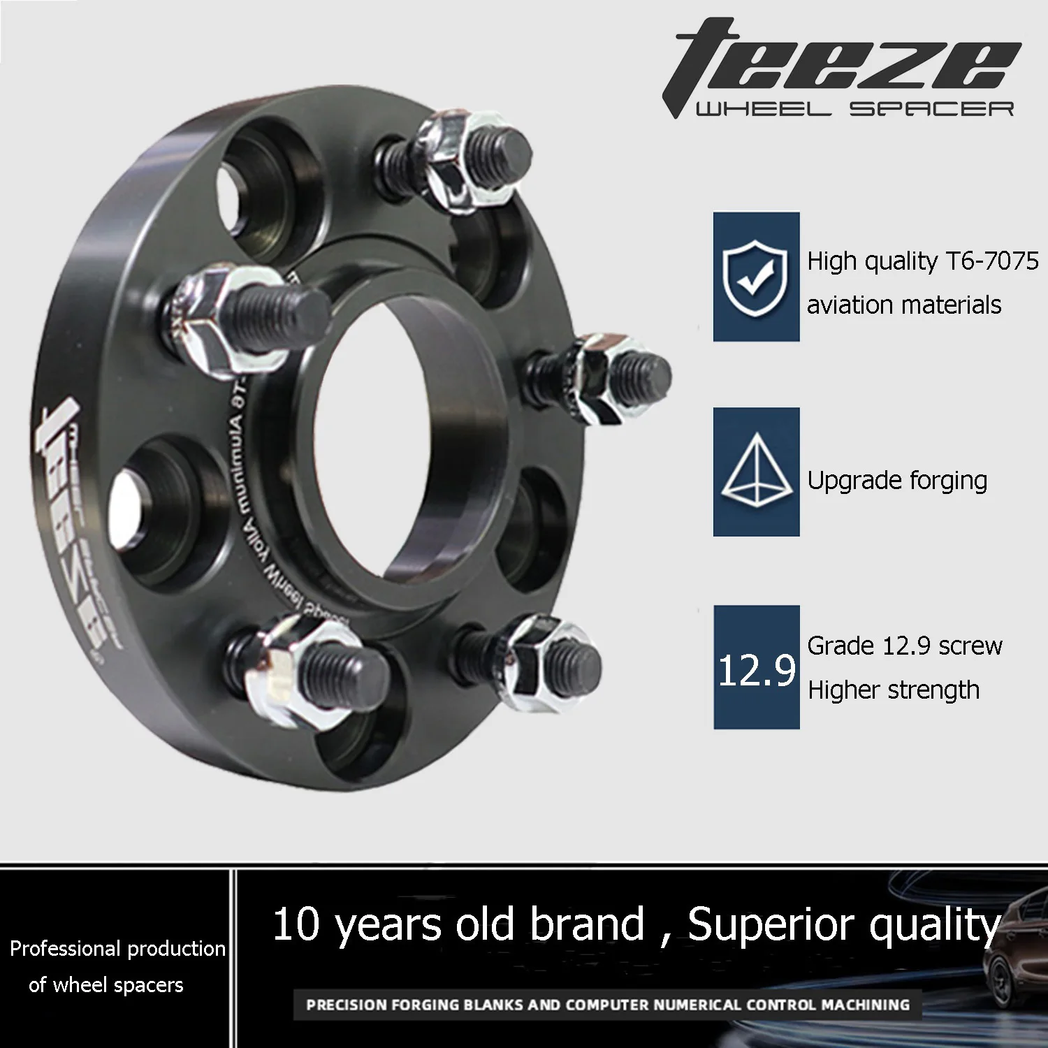 

Teeze 30/35/38mm PCD 5x150 CB 110.1mm M14*1.5 Wheel Spacer Adapter For Lexus LX 2000-2020,Toyota land cruiser 2000-2021,Sequoia