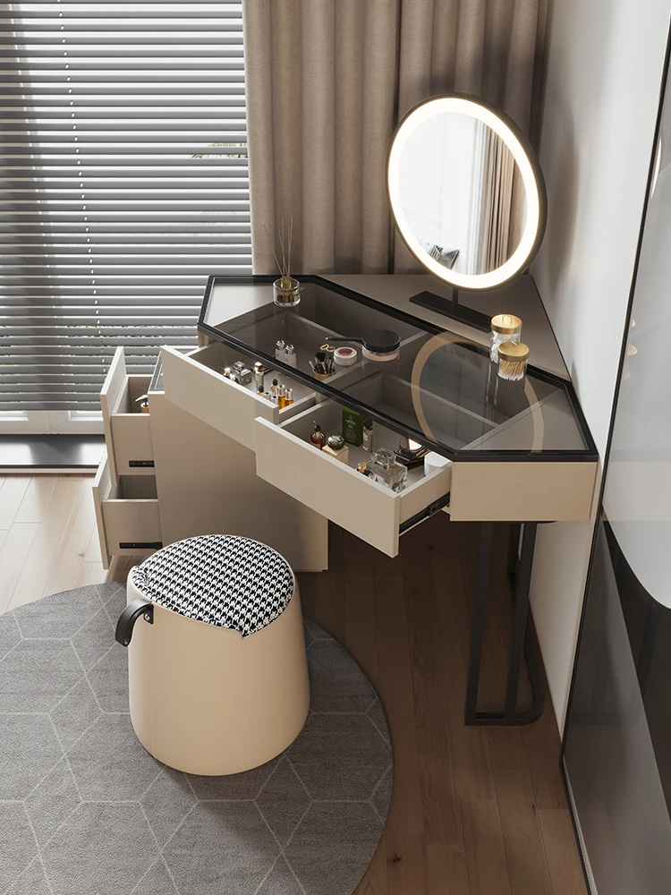Nordic Light Luxury Corner Dressing Table, Bedroom, Small Makeup Table, One Piece Triangle, Multifunctional, Advanced Makeup
Nordic Light Luxury Corner Dressing Table, Bedroom, Small Makeup Table, One Piece Triangle, Multifunctional, Advanced Makeup
