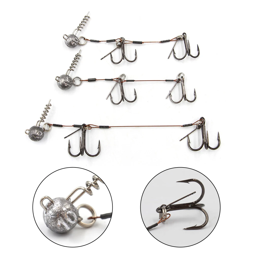 9/14cm Pike Stinger Fishing Rig Treble Hook Center Pin Connector Set Corkscrew Stingers Stainless Steel Stingers Fish Tackle
9/14cm Pike Stinger Fishing Rig Treble Hook Center Pin Connector Set Corkscrew Stingers Stainless Steel Stingers Fish Tackle