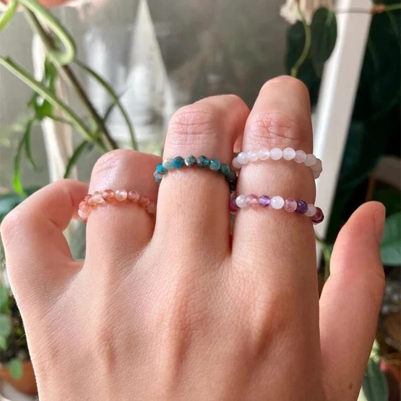 Natural Crystal Stone Beaded Rings Rose Quartz Moonstone Anxiety Spinner Rings for Women Vintage Bead Rings Jewelry Gift
Natural Crystal Stone Beaded Rings Rose Quartz Moonstone Anxiety Spinner Rings for Women Vintage Bead Rings Jewelry Gift