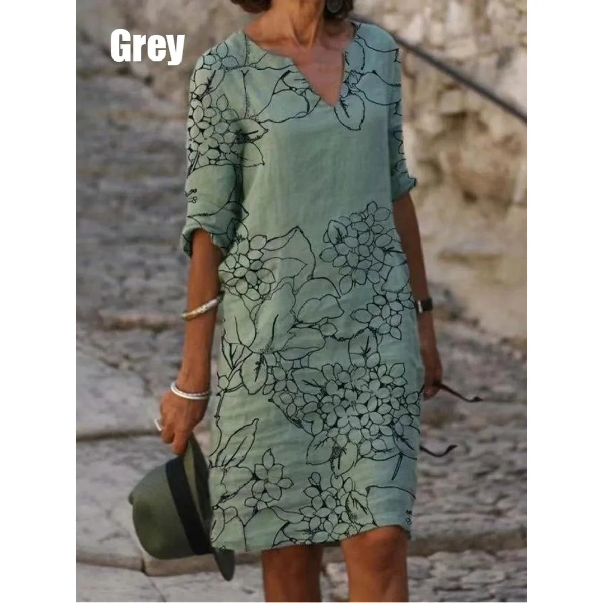XS-5XL Fashion Women Summer Casual Printing Dress V-Neck Half Sleeve A-Line Dresses Female Retro Litera Vintage Loose Dress
XS-5XL Fashion Women Summer Casual Printing Dress V-Neck Half Sleeve A-Line Dresses Female Retro Litera Vintage Loose Dress