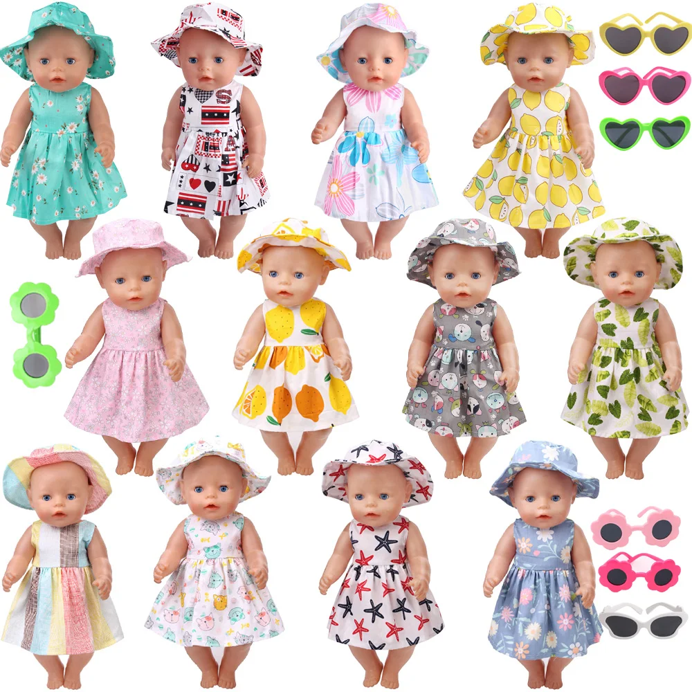 43 Cm Boy American Doll Clothes Summer Cartoon Fruit Flowers Dress + Hat Sunglasses Born Skirt Baby Toy Accessories 18 Inch Girl
43 Cm Boy American Doll Clothes Summer Cartoon Fruit Flowers Dress + Hat Sunglasses Born Skirt Baby Toy Accessories 18 Inch Girl