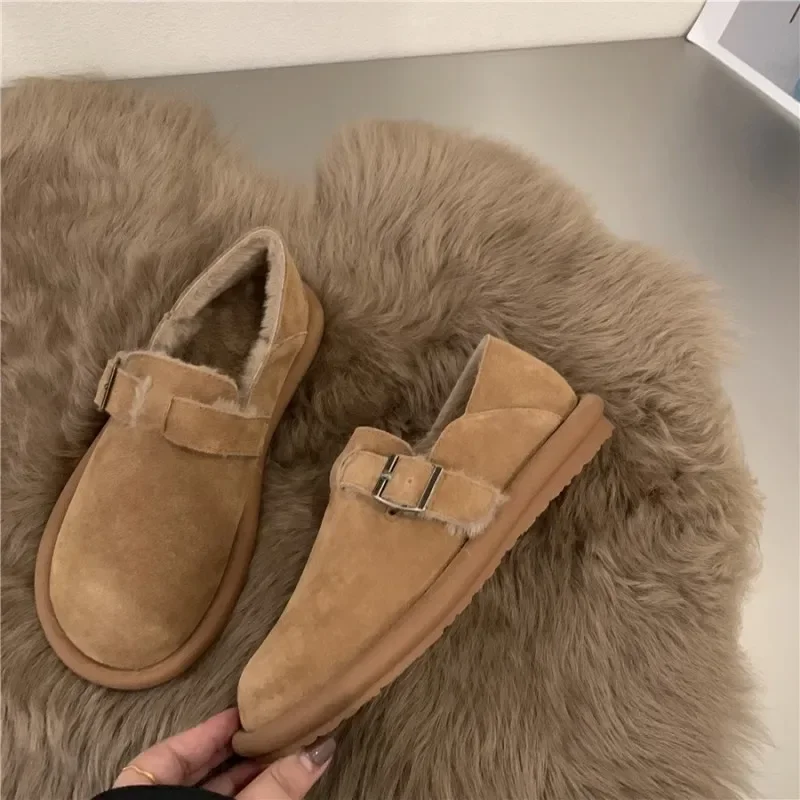 Shoes Woman Flats Round Toe Casual Female Slip-on Loafers Fur Winter Retro Slip on New Lace-Up Rubber Flock Snow Boots Women
Shoes Woman Flats Round Toe Casual Female Slip-on Loafers Fur Winter Retro Slip on New Lace-Up Rubber Flock Snow Boots Women