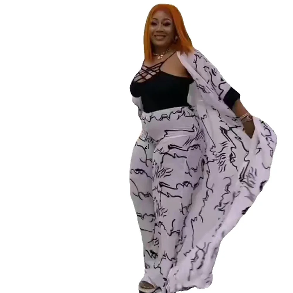 African Dress Set Clothes Women Cardigan Robes Top And Pant Suits Sets Fashion Print Chiffon Streetwear African Clothing Outfits
African Dress Set Clothes Women Cardigan Robes Top And Pant Suits Sets Fashion Print Chiffon Streetwear African Clothing Outfits