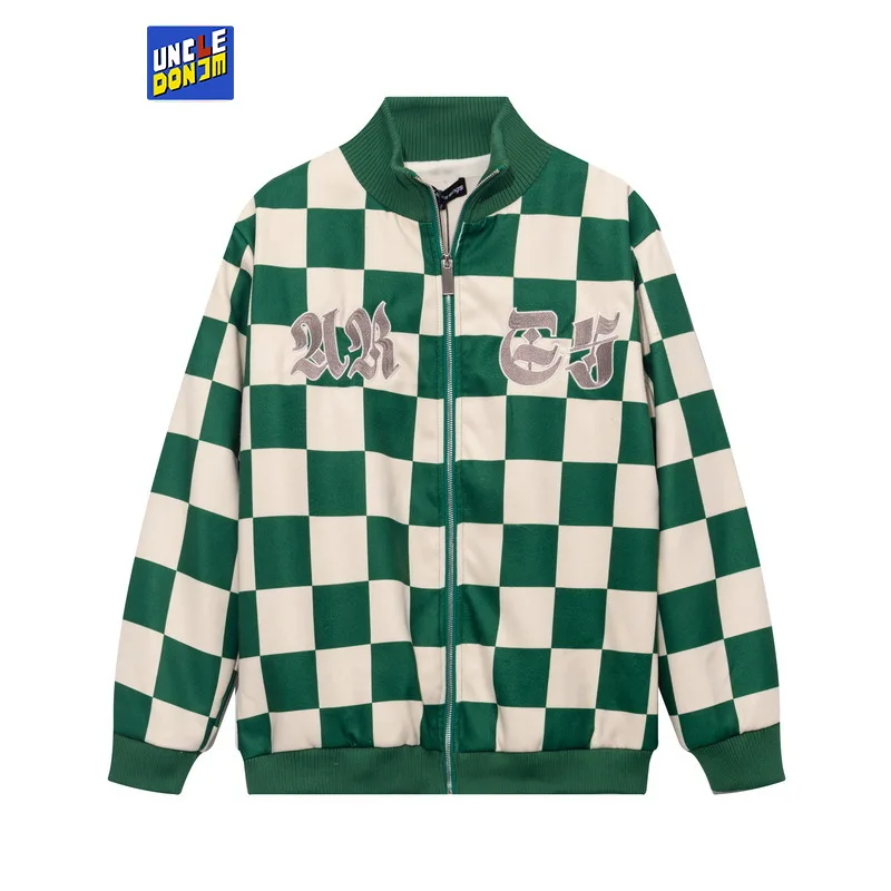 UNCLEDONJM Plaid varsity jacket bomber jacket men 2021 autumn and winter couple jacket hip hop thick baseball coat
UNCLEDONJM Plaid varsity jacket bomber jacket men 2021 autumn and winter couple jacket hip hop thick baseball coat