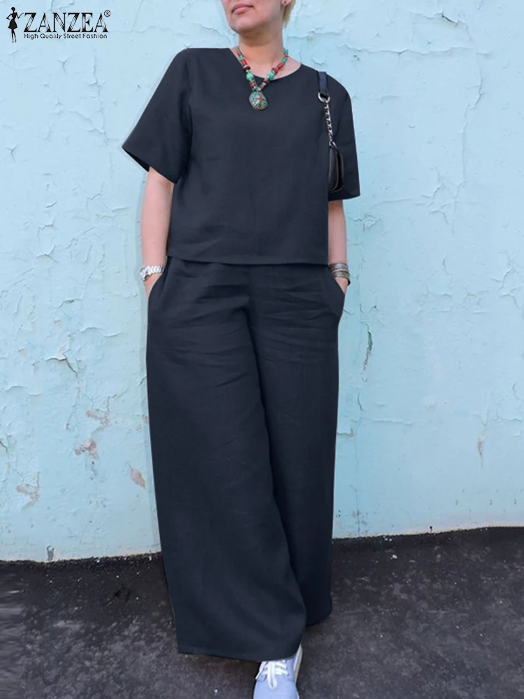 Fashion Matching Sets Women Summer Blouse Pants ZANZEA 2022 Casual Short Sleeve Tops Female Tracksuit Oversized Outifits 2PCS
Fashion Matching Sets Women Summer Blouse Pants ZANZEA 2022 Casual Short Sleeve Tops Female Tracksuit Oversized Outifits 2PCS