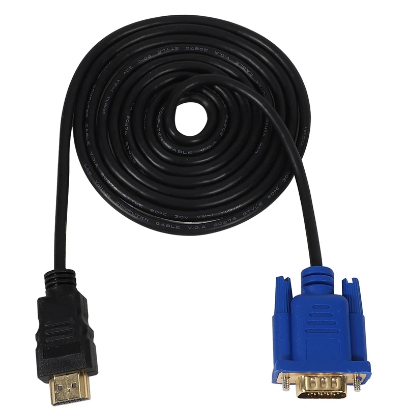 HDTV HDMI золотистый штекер VGA HD-15 Мужской 15pin кабель адаптера 6 футов 1,8 м 1080P
HDTV HDMI золотистый штекер VGA HD-15 Мужской 15pin кабель адаптера 6 футов 1,8 м 1080P