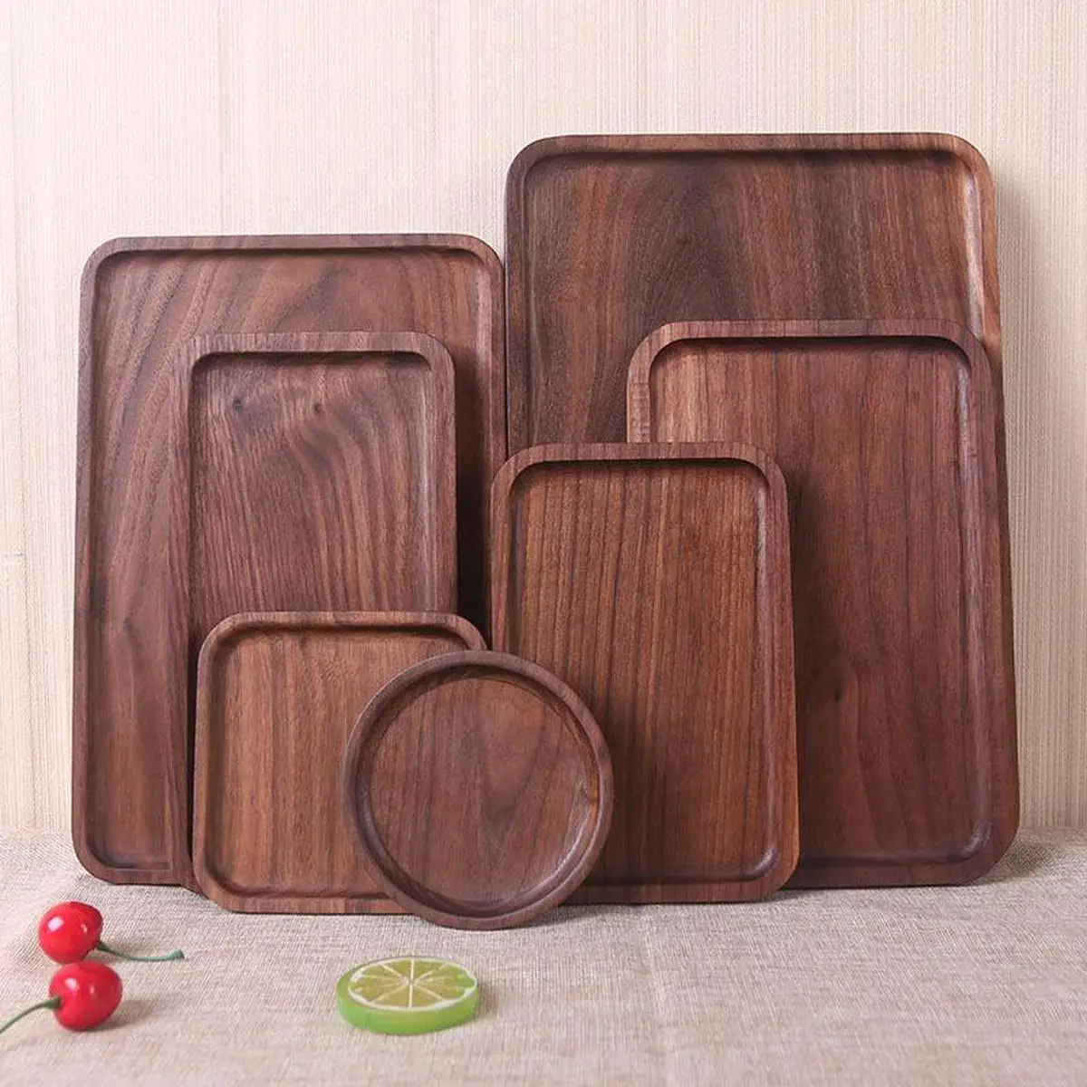 Japanese Wooden Tray Black Walnut Rectangular Dinner Plate Unpainted Whole Wood Plate Solid Wood Fruit Plate Snack Plate
Japanese Wooden Tray Black Walnut Rectangular Dinner Plate Unpainted Whole Wood Plate Solid Wood Fruit Plate Snack Plate