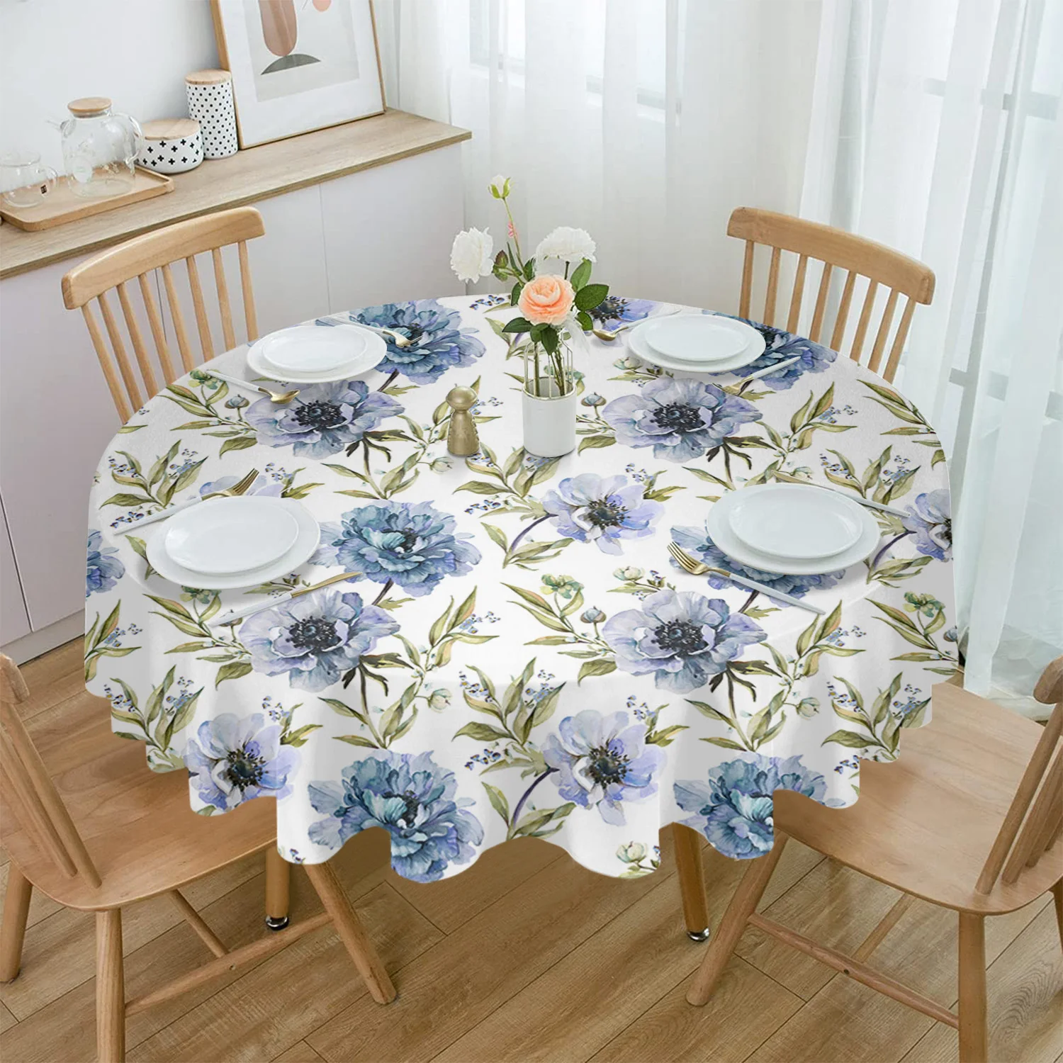 Pastoral Blue Sunflower Blue Peony Waterproof Tablecloth Table Decoration Round Table Cover for Kitchen Wedding Home Dining Room
Pastoral Blue Sunflower Blue Peony Waterproof Tablecloth Table Decoration Round Table Cover for Kitchen Wedding Home Dining Room
