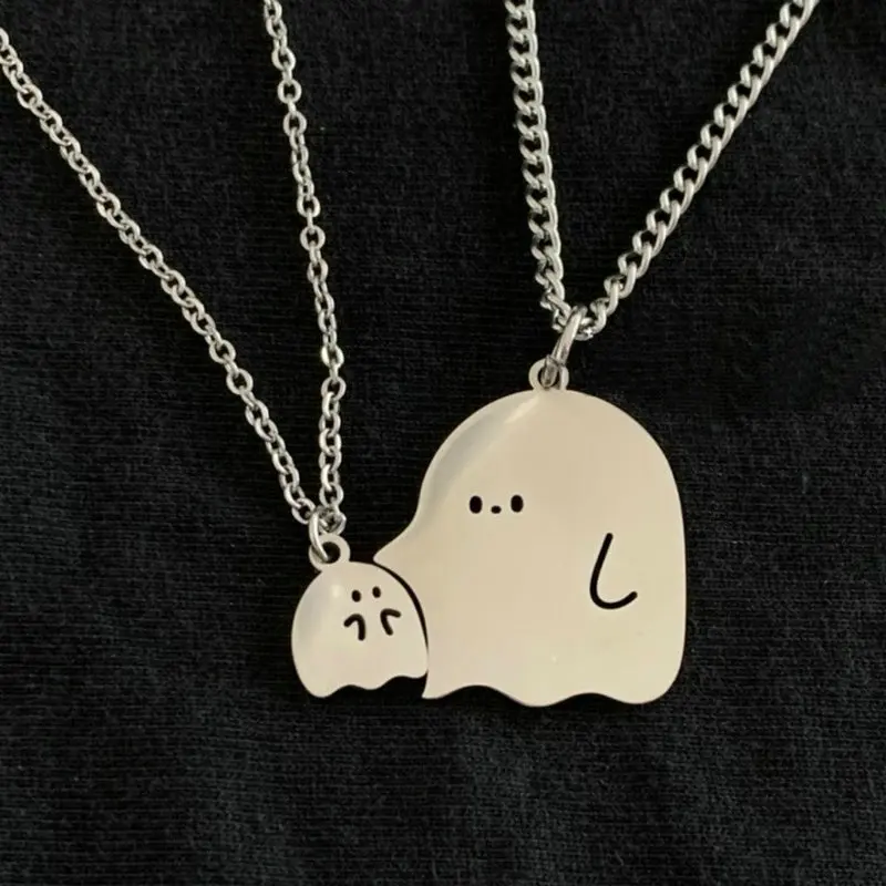 2PCS Cute Cartoon Ghost Couple Pendant Necklaces for Korean Fashion Female Men Best Friend Lovely Women Necklace Jewelry
2PCS Cute Cartoon Ghost Couple Pendant Necklaces for Korean Fashion Female Men Best Friend Lovely Women Necklace Jewelry