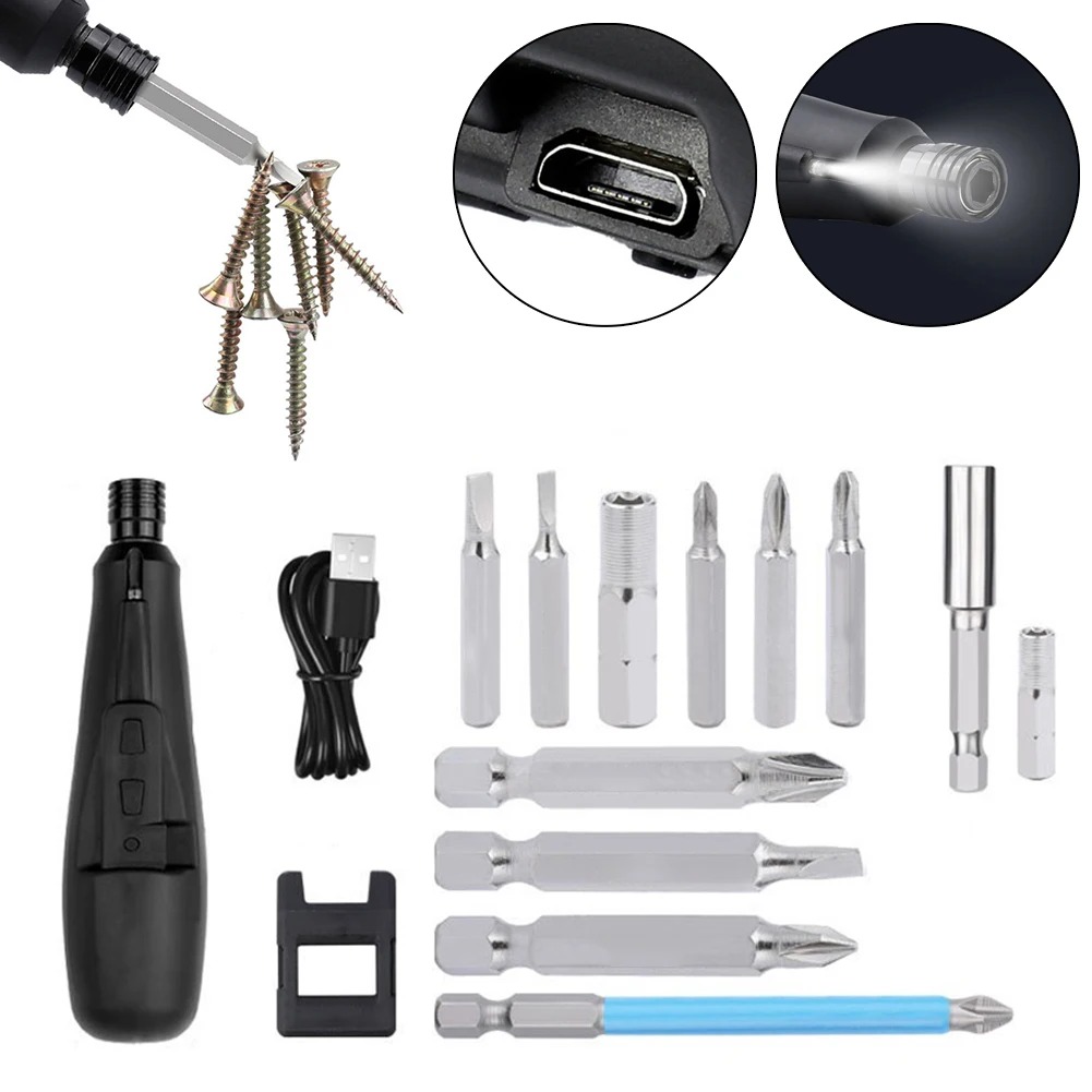 1set Rechargeable Screwdriver With Li-ion Battery 5V DC 0.5-2A 800mAh Anti-slip Handle Electric Screw Removal Hand Tools
1set Rechargeable Screwdriver With Li-ion Battery 5V DC 0.5-2A 800mAh Anti-slip Handle Electric Screw Removal Hand Tools