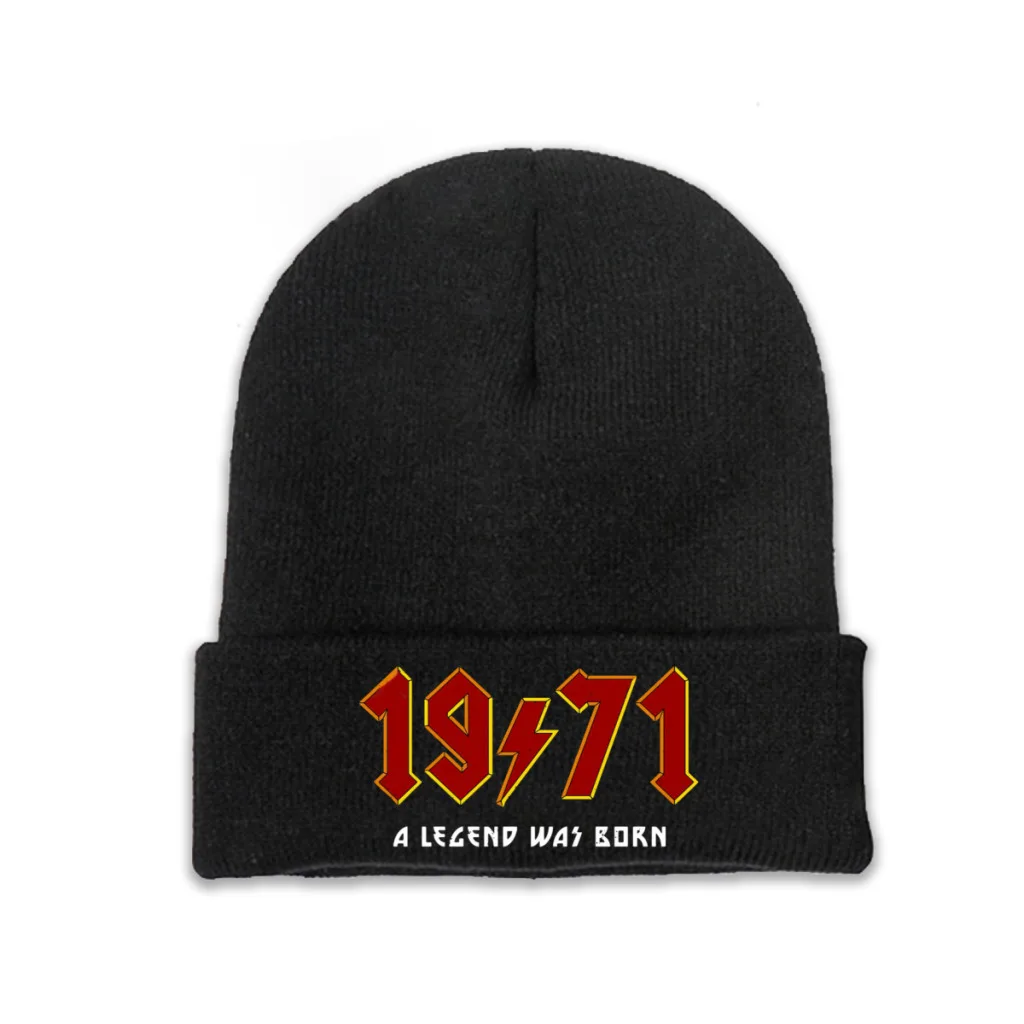 1971 Art Culture Skullies Beanies Caps A Legend Was Born Knitted Winter Warm Bonnet Hats Unisex Ski Cap
1971 Art Culture Skullies Beanies Caps A Legend Was Born Knitted Winter Warm Bonnet Hats Unisex Ski Cap