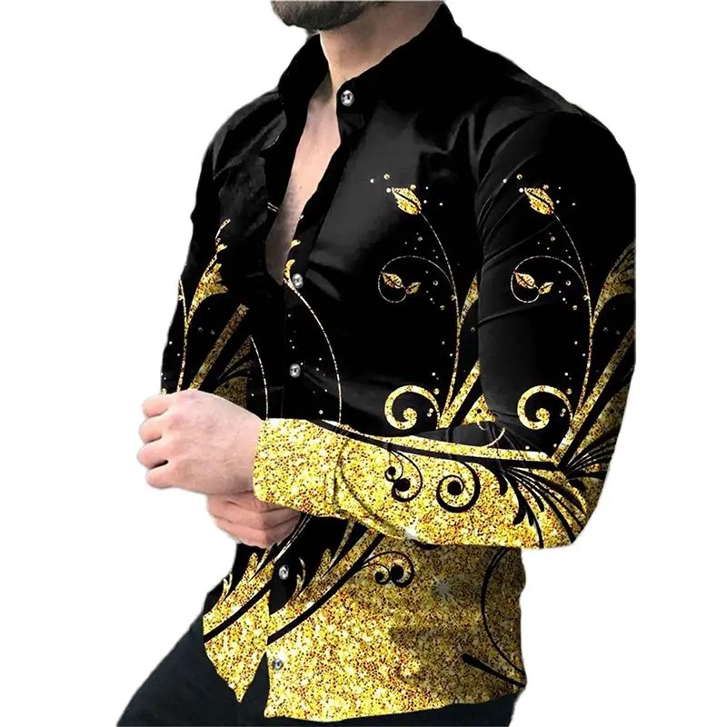 Social Luxury Men Shirts Turn-down Collar Buttoned Shirt Casual Rose Print Long Sleeve Tops Mens Clothes Slim Fit Party Cardigan 
Social Luxury Men Shirts Turn-down Collar Buttoned Shirt Casual Rose Print Long Sleeve Tops Mens Clothes Slim Fit Party Cardigan
