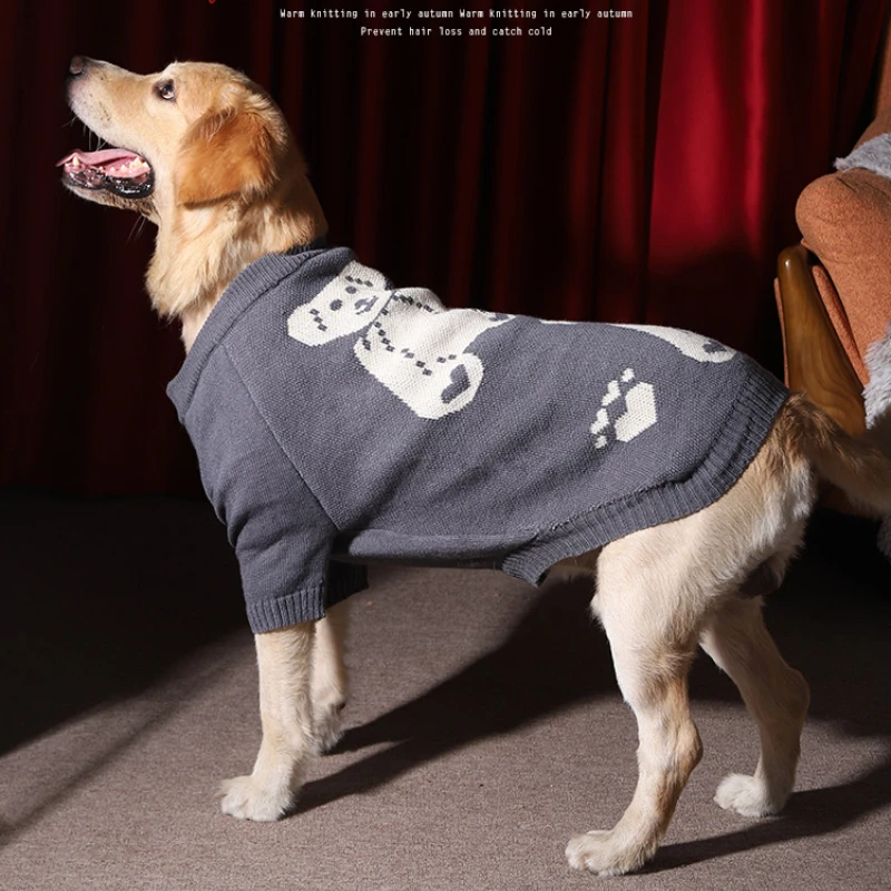 Dog clothes Autumn and winter golden sweater Large and medium-sized dog Labrador Winter big dog Pet Winter
Dog clothes Autumn and winter golden sweater Large and medium-sized dog Labrador Winter big dog Pet Winter