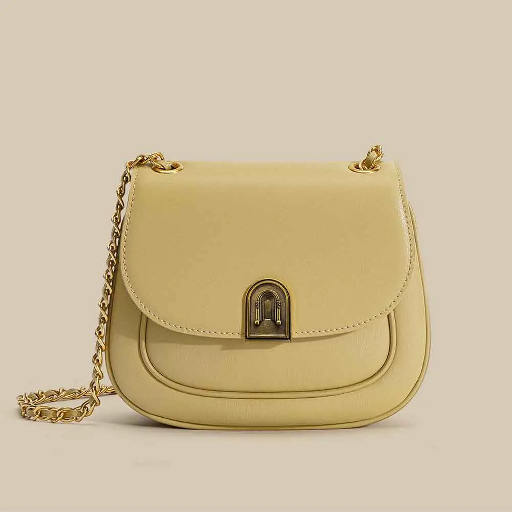 French Style Women Handbag Genuine Leather Chains Shoulder Saddle Bags Fashion Lady Purses Spirng Bags New In 2023
French Style Women Handbag Genuine Leather Chains Shoulder Saddle Bags Fashion Lady Purses Spirng Bags New In 2023