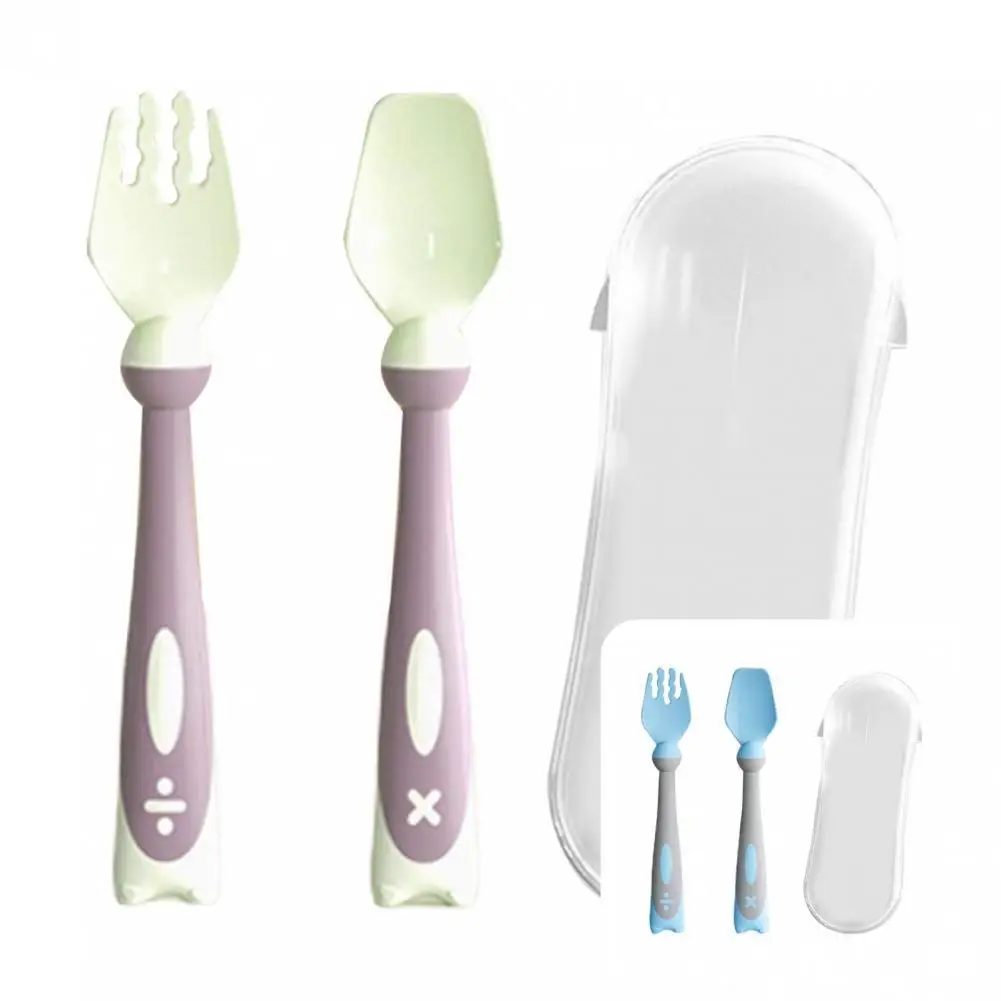 with Storage Box 1 Set Unique Exercise Hand-on Ability Spoon Fork Set PP Infant Tableware Kit Bendable for Toddler
with Storage Box 1 Set Unique Exercise Hand-on Ability Spoon Fork Set PP Infant Tableware Kit Bendable for Toddler