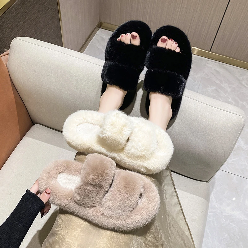 Fur Shoes Slippers Flat Luxury Slides Low Slipers Women Platform Flock Plush Soft Designer 2022 with fur Autumn Rubber Short
Fur Shoes Slippers Flat Luxury Slides Low Slipers Women Platform Flock Plush Soft Designer 2022 with fur Autumn Rubber Short
