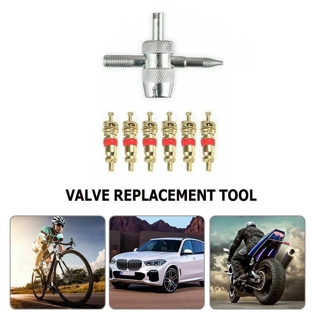 

7Pcs Tyre Valve Core Remover Tool For Car Motorcycles Bicycles Tire Valve Core Wrench Tire Repair Tool Kit Car Accessories
