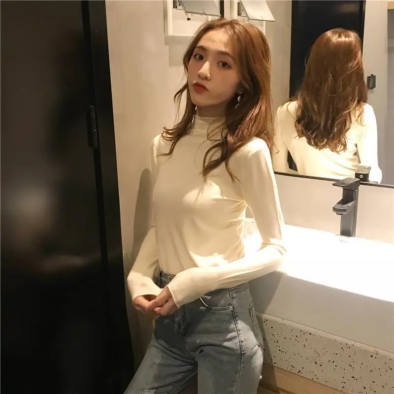 Long Sleeve T-shirt Woman New In Funny Korean Fashion Women's Top Wholesale Vintage Pulovers Causal Tees Harajuku Slim Clothing
Long Sleeve T-shirt Woman New In Funny Korean Fashion Women's Top Wholesale Vintage Pulovers Causal Tees Harajuku Slim Clothing