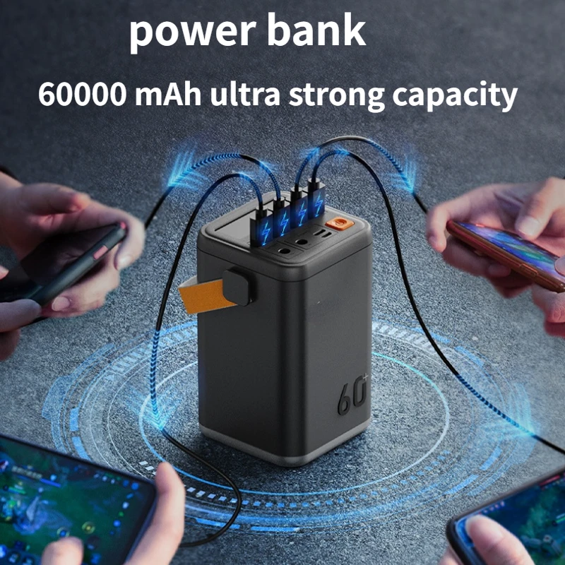 Outdoor Emergency Portable Mobile Power Supply Mobile Phone Charger 60000mah Power Bank Large Capacity Power Bank
Outdoor Emergency Portable Mobile Power Supply Mobile Phone Charger 60000mah Power Bank Large Capacity Power Bank