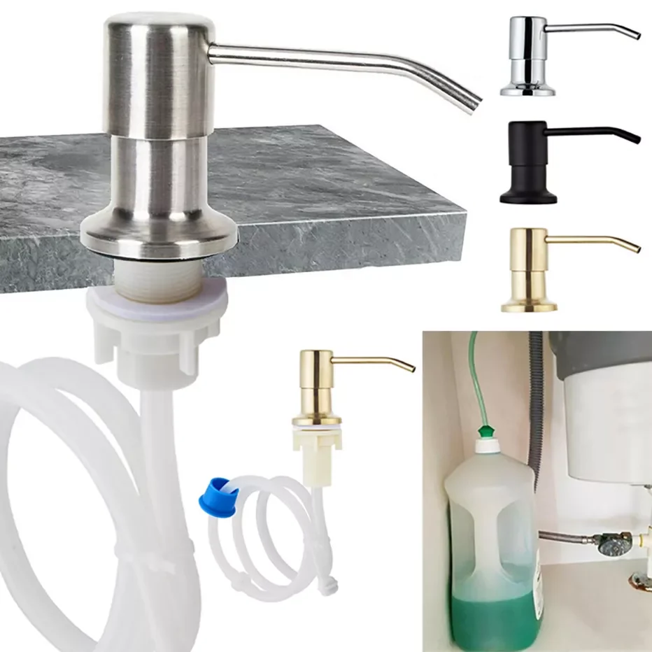 Soap Dispenser Extension Tube Kit Replacement for Kitchen Sink Metal Under Deck Counter in Sink Mounted
Soap Dispenser Extension Tube Kit Replacement for Kitchen Sink Metal Under Deck Counter in Sink Mounted