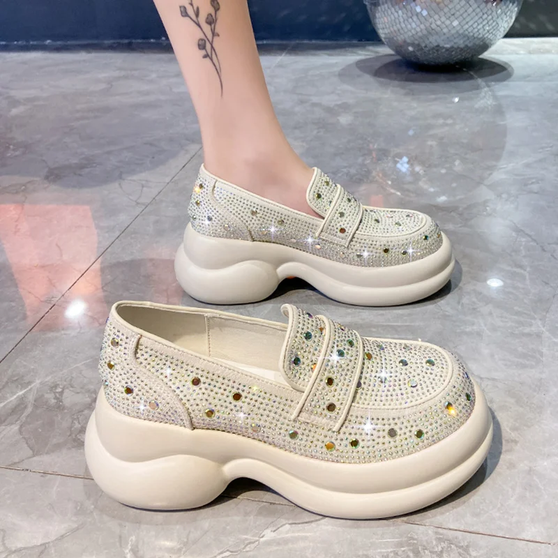 Shoes Woman 2023 Loafers With Fur Crystal Mixed Colors Casual Female Sneakers Autumn Clogs Platform Round Toe Flats Slip-on New
Shoes Woman 2023 Loafers With Fur Crystal Mixed Colors Casual Female Sneakers Autumn Clogs Platform Round Toe Flats Slip-on New