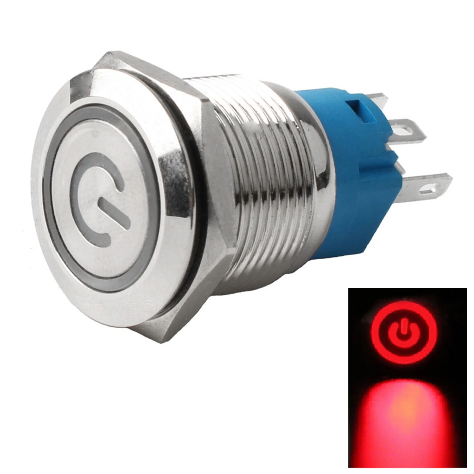 Compact Metal Button Switch 16mm LED Self Locking Latching Weatherproof Vandal proof Space Saving Design Rated at 110 220V
Compact Metal Button Switch 16mm LED Self Locking Latching Weatherproof Vandal proof Space Saving Design Rated at 110 220V