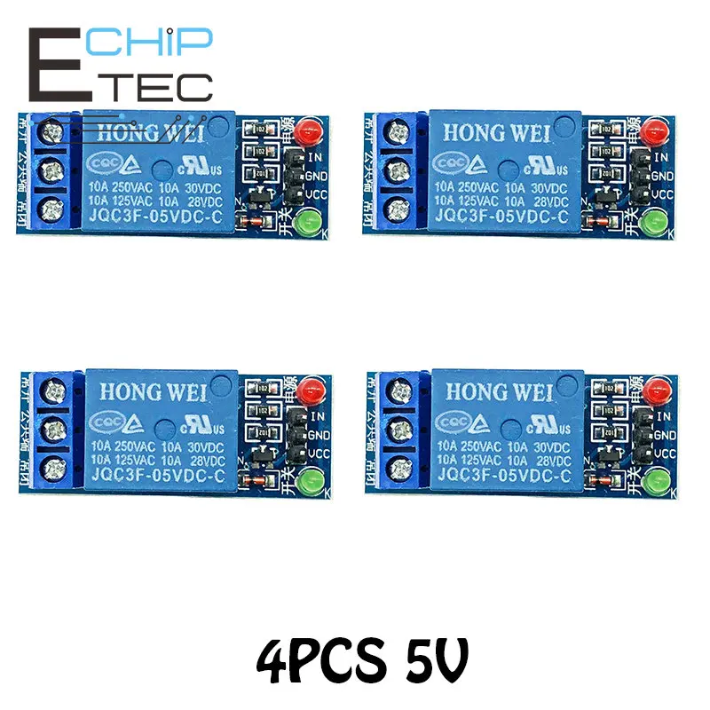 

Free shipping 4PCS 5V 12V 1 One Channel Relay Module Low Level trigger for SCM Household Appliance Control for arduino DIY Kit