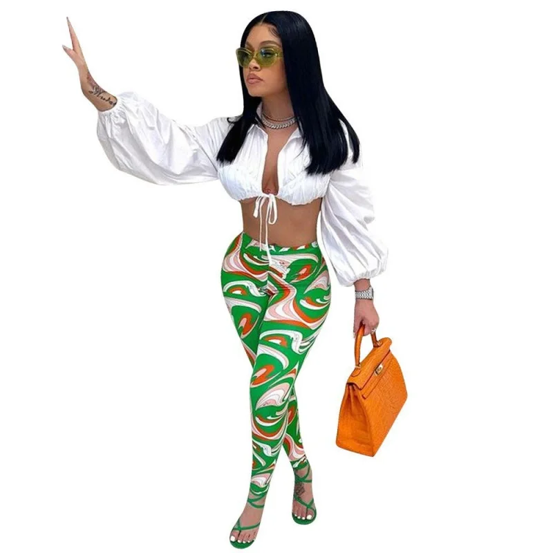 2 Pieces Set Sexy Summer Spring Fashion Women Set 2022 Female Long Sleeve Shirt Tops And Elastic Waist Floral Print Pants
2 Pieces Set Sexy Summer Spring Fashion Women Set 2022 Female Long Sleeve Shirt Tops And Elastic Waist Floral Print Pants