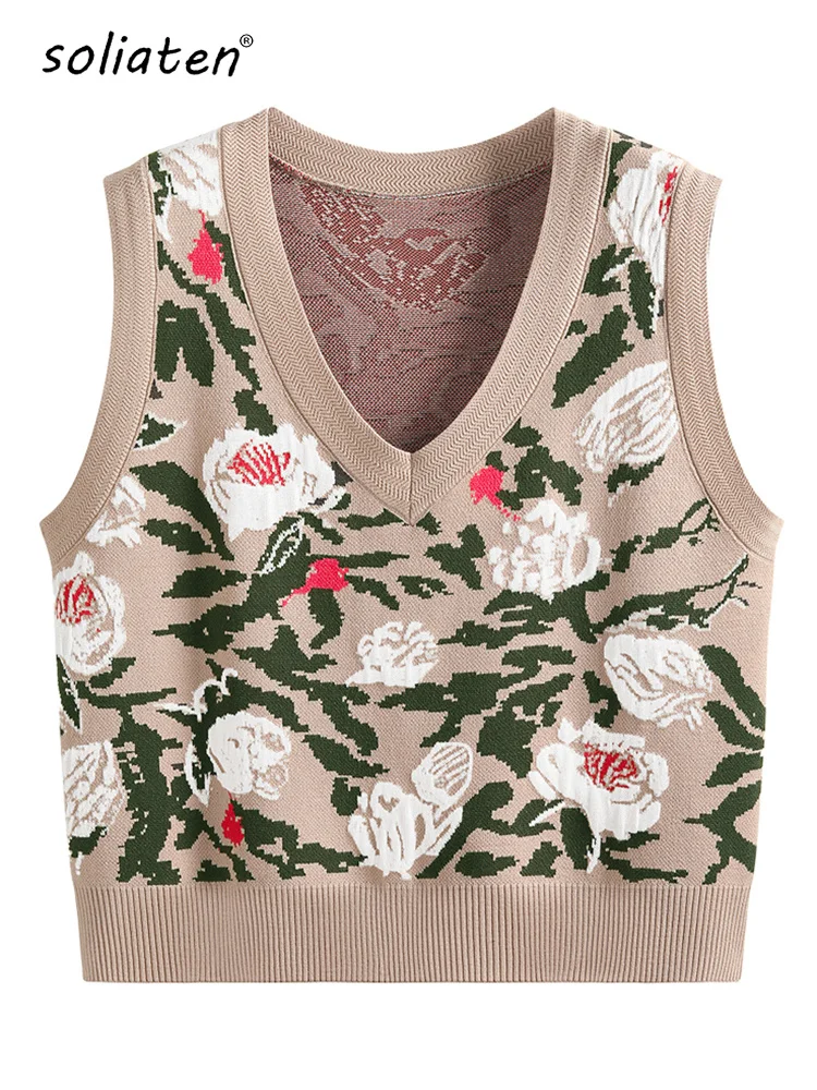 Fashion Runway 2022 Spring Casual Sleeveless Sweater Women Fashion Floral Printed Vintage Loose Vest C-042
Fashion Runway 2022 Spring Casual Sleeveless Sweater Women Fashion Floral Printed Vintage Loose Vest C-042