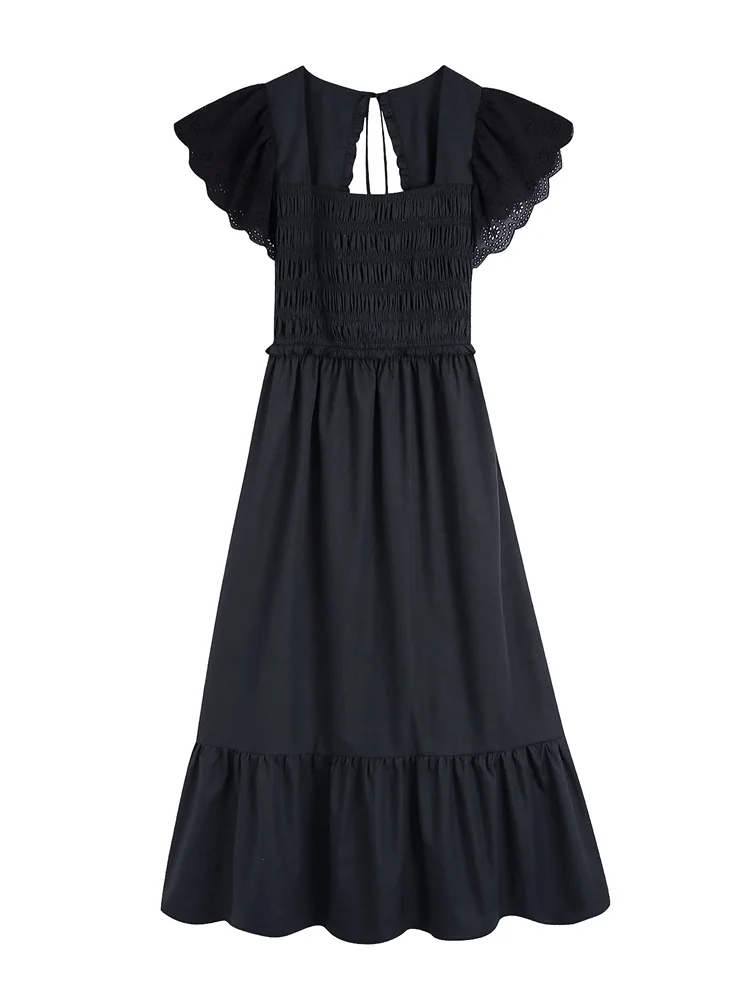 Платье-миди с вышивкой, без рукавов, с открытой спиной
Платье-миди с вышивкой, без рукавов, с открытой спиной