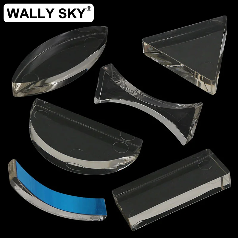 Acrylic Optical Kit 6 PCS Prism Lens Set Concave Convex Lenses Physical Optics Tools for School Students Science Experiment
Acrylic Optical Kit 6 PCS Prism Lens Set Concave Convex Lenses Physical Optics Tools for School Students Science Experiment