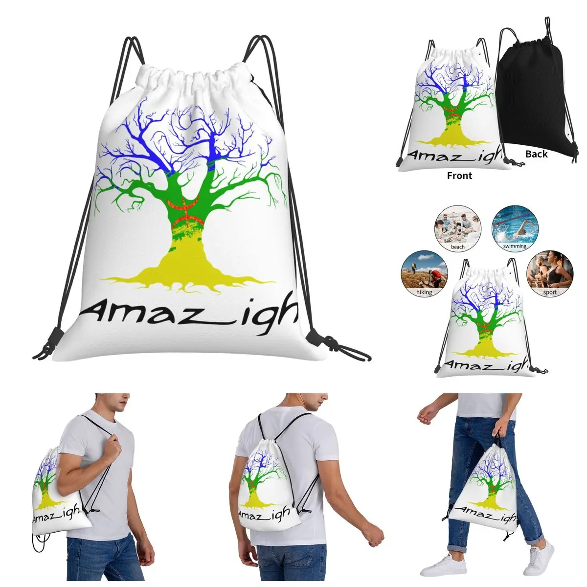 Amazigh Tree Flag Drawstring Bags Gym Bag Graphic Cool Backpack Funny Novelty Infantry pack
Amazigh Tree Flag Drawstring Bags Gym Bag Graphic Cool Backpack Funny Novelty Infantry pack