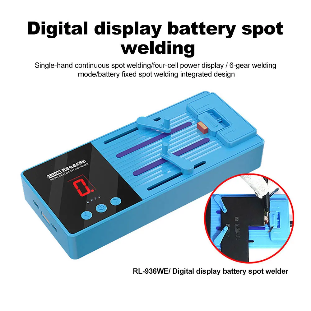 RL-936WE Battery Spot Welder Kit Portable Digital Display Nickel Plated 18650 Battery Pack Spot Welding Machine Weld DIY
RL-936WE Battery Spot Welder Kit Portable Digital Display Nickel Plated 18650 Battery Pack Spot Welding Machine Weld DIY