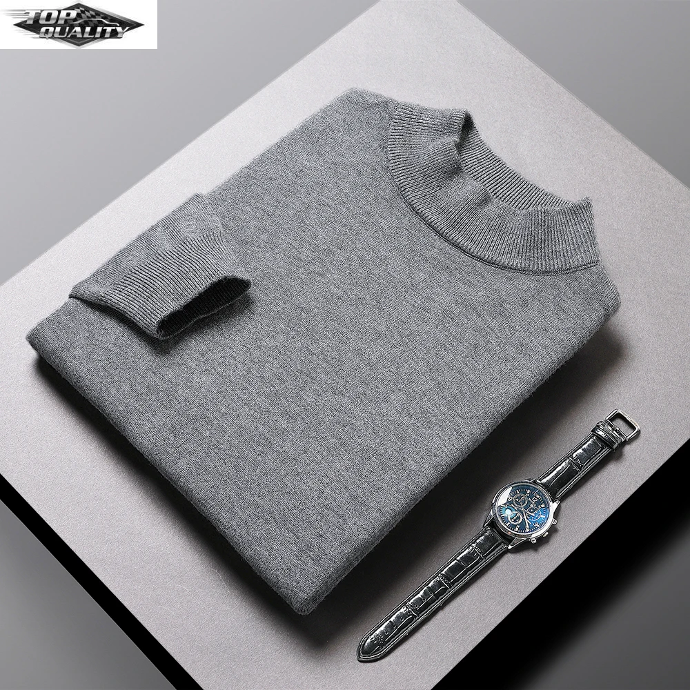2022 New High End Fashion Brand Knitted Pullover Sweater Half Turtle Neck Autum Winter Woolen Casual Jumper Clothes Men
2022 New High End Fashion Brand Knitted Pullover Sweater Half Turtle Neck Autum Winter Woolen Casual Jumper Clothes Men