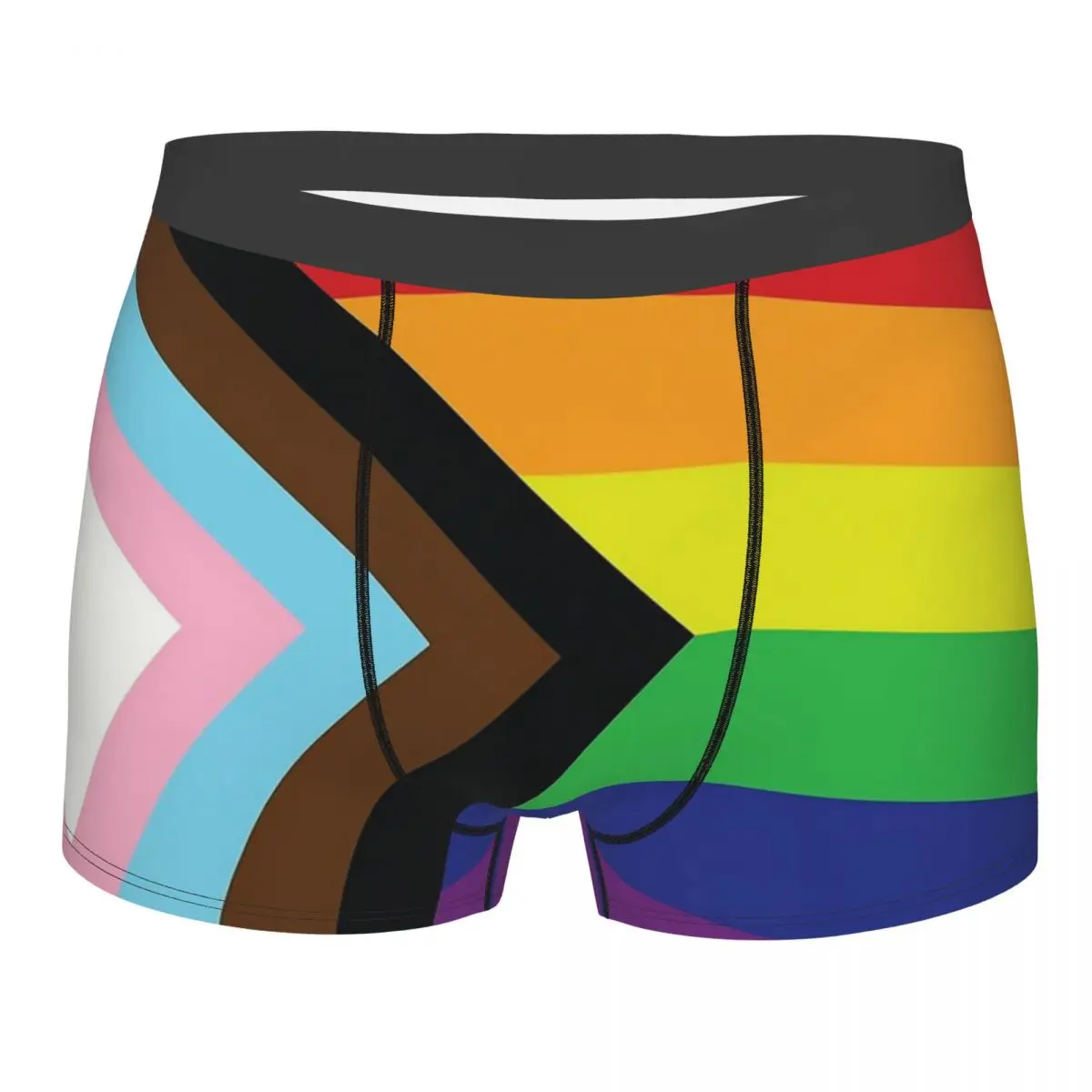 

Progress Flag Rainbow Pride LGBTQIA LGBT Sexual Minority Special Love Underpants Panties Man Underwear Shorts Boxer Briefs