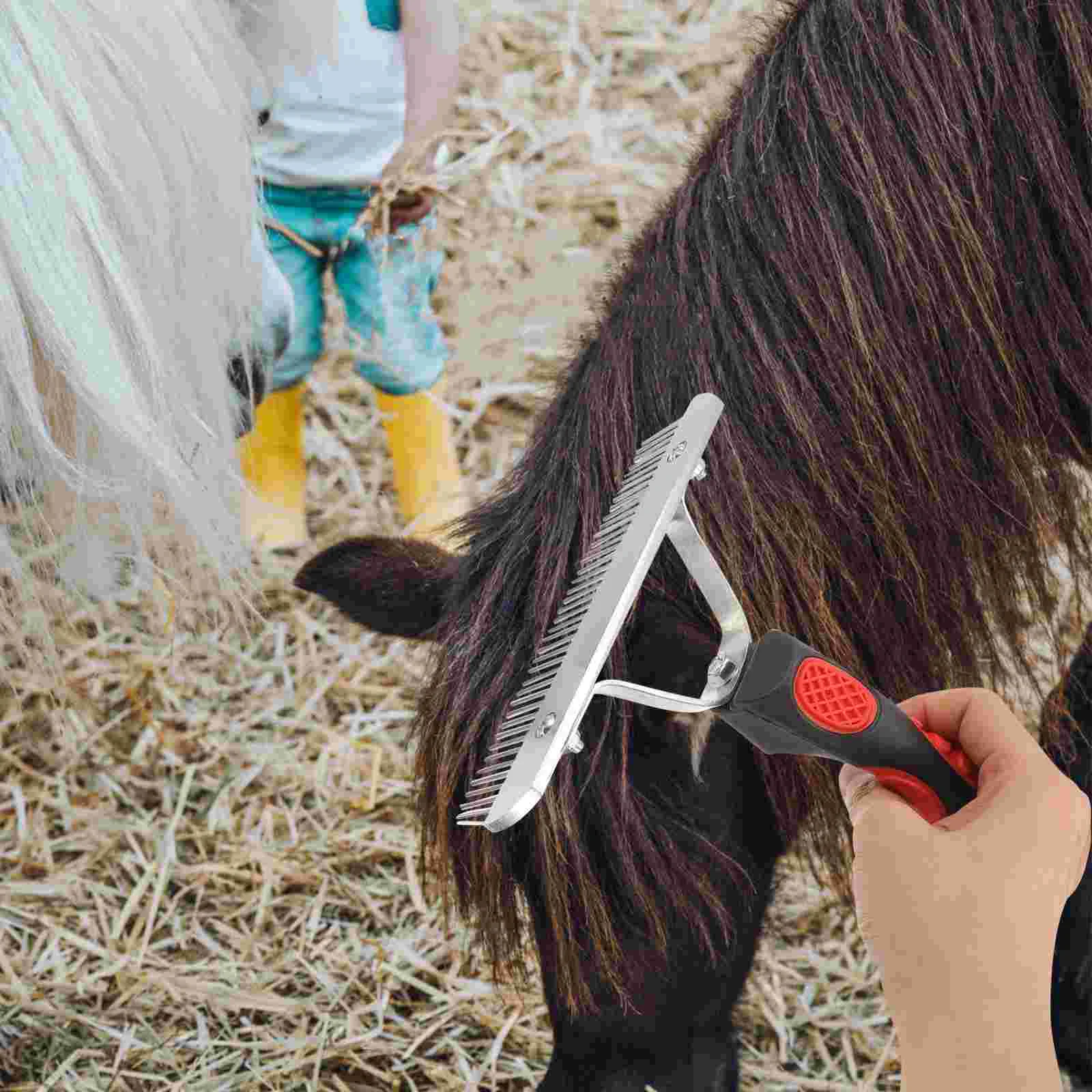 Metal Convenient Useful Professional Grooming Brush Horse Grooming Supply Horse Grooming Rake Deshedding Rake
Metal Convenient Useful Professional Grooming Brush Horse Grooming Supply Horse Grooming Rake Deshedding Rake