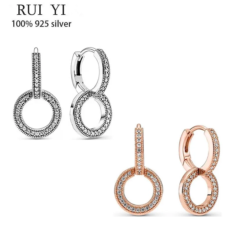 Fit Original Luxury 925 Sterling Silver Sparkle Set Cz Double Earrings For Women High Quality Diy Fashion Wedding Jewelry
Fit Original Luxury 925 Sterling Silver Sparkle Set Cz Double Earrings For Women High Quality Diy Fashion Wedding Jewelry