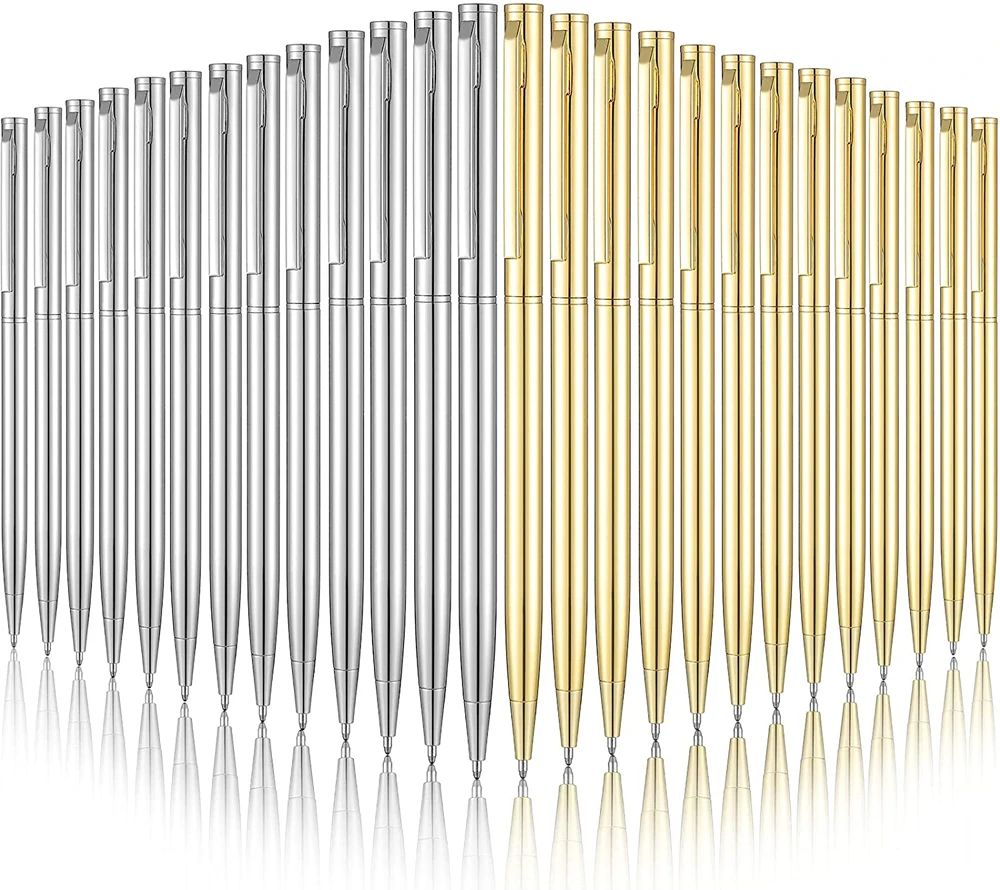 50Pcs/Lot Metallic Retractable Ballpoint Pens Rose Gold Nice Present For Wedding Business Office Students Teachers Custom Logo
50Pcs/Lot Metallic Retractable Ballpoint Pens Rose Gold Nice Present For Wedding Business Office Students Teachers Custom Logo
