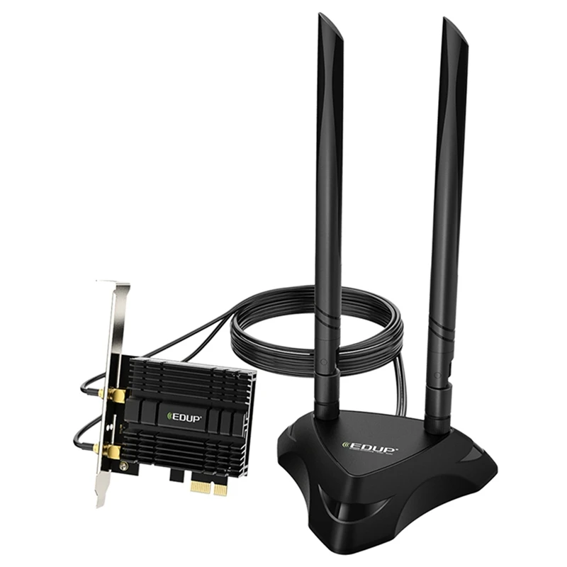 EDUP 9632GS Pro 1300Mbps Wireless Network Card Wifi 5 PCI-E Bluetooth 4.2 Adapter Dual Band 2.4G/400M 802.11AC/A/B/G/N
EDUP 9632GS Pro 1300Mbps Wireless Network Card Wifi 5 PCI-E Bluetooth 4.2 Adapter Dual Band 2.4G/400M 802.11AC/A/B/G/N