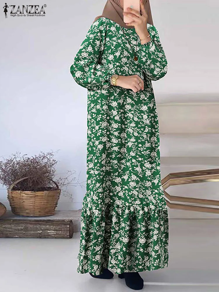 Women Bohemian Printed Muslim Sundress ZANZEA Elegant Long Sleeve O Neck Floral Dubai Turkey Vestidos 2022 Spring Ruffles Robe
Women Bohemian Printed Muslim Sundress ZANZEA Elegant Long Sleeve O Neck Floral Dubai Turkey Vestidos 2022 Spring Ruffles Robe