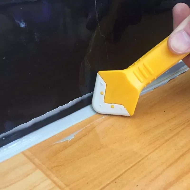 

Glue Angle Scraper Silicone Remover Caulk Finisher Sealant Scraper Kitchen Gadgets Shovel 3 In 1 Glass Glue Angle Scraper