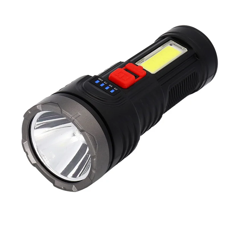 Led Flashlight Ultra Bright Torch Camping Light 4 Switch Mode Waterproof Bicycle Light Use 18650 Battery Smart Battery Display
Led Flashlight Ultra Bright Torch Camping Light 4 Switch Mode Waterproof Bicycle Light Use 18650 Battery Smart Battery Display