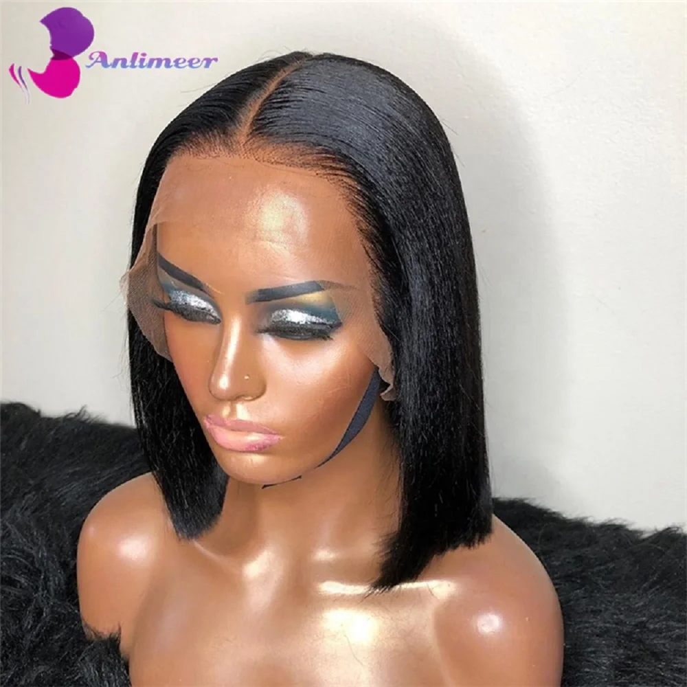 Alimeer New 13X4 Lace Front Wig Yaki Straight Natural Black Colored 150 Density Pre-Plucked Curly Human Hair Wig For Black Women
Alimeer New 13X4 Lace Front Wig Yaki Straight Natural Black Colored 150 Density Pre-Plucked Curly Human Hair Wig For Black Women