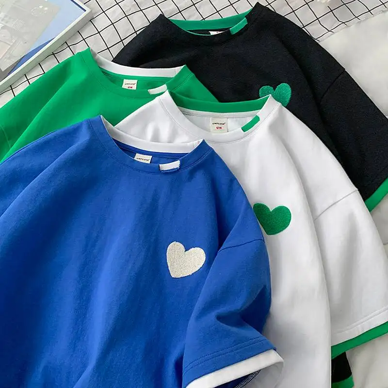 Летняя футболка для молодых девушек, Модная хлопковая футболка y2k с эстетичным рисунком и надписью, футболка с вышивкой и коротким рукавом, ...
Летняя футболка для молодых девушек, Модная хлопковая футболка y2k с эстетичным рисунком и надписью, футболка с вышивкой и коротким рукавом, ...