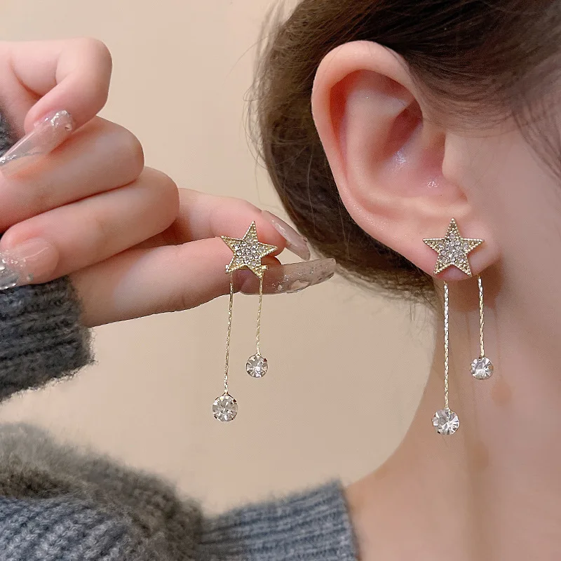 Star Long Tassel Earrings for Women 2023 New Fashion Light Luxury Small Crowd Full Diamond Earrings Fashion Jewelry Charm Gift
Star Long Tassel Earrings for Women 2023 New Fashion Light Luxury Small Crowd Full Diamond Earrings Fashion Jewelry Charm Gift