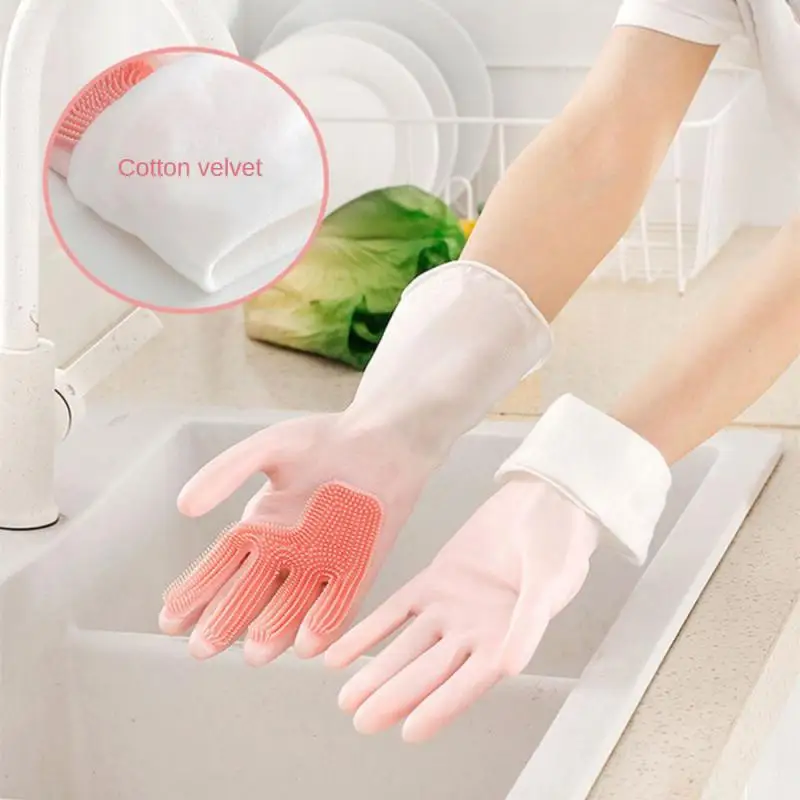 Women's Kitchen Housework Cleaning Brush Bowl Durable Housework Gloves Household Gloves Waterproof Dishwashing Gloves
Women's Kitchen Housework Cleaning Brush Bowl Durable Housework Gloves Household Gloves Waterproof Dishwashing Gloves