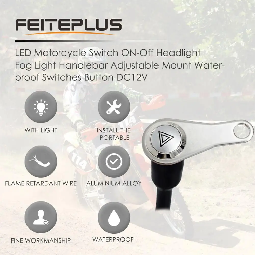 Red LED Motorcycle Switch ON+OFF Handlebar Mount Push Button 12V Work Light Car Accessories Push Button Double Flash Switch
Red LED Motorcycle Switch ON+OFF Handlebar Mount Push Button 12V Work Light Car Accessories Push Button Double Flash Switch