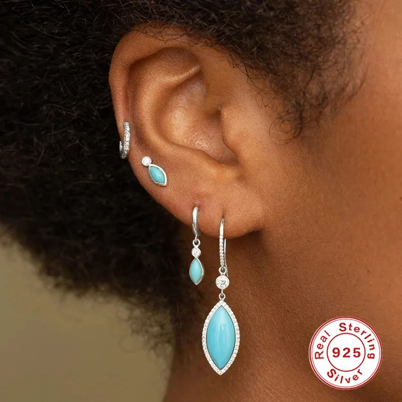 BOAKO New 925 Sterling Silver Mini Horse Eye Turquoise Hoop Earrings for Women Zircon Loop Earring Girl Jewelry Gifts Brincos
BOAKO New 925 Sterling Silver Mini Horse Eye Turquoise Hoop Earrings for Women Zircon Loop Earring Girl Jewelry Gifts Brincos