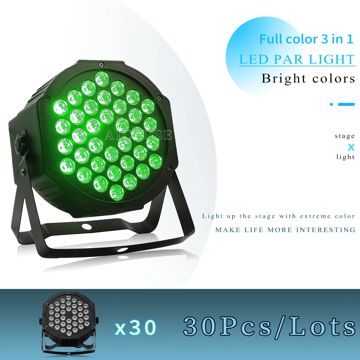 30 шт./лот светодиодный светильник Par 36x3 Вт 36 RGB Светильник с 3/6 каналами DMX512 Master Slave